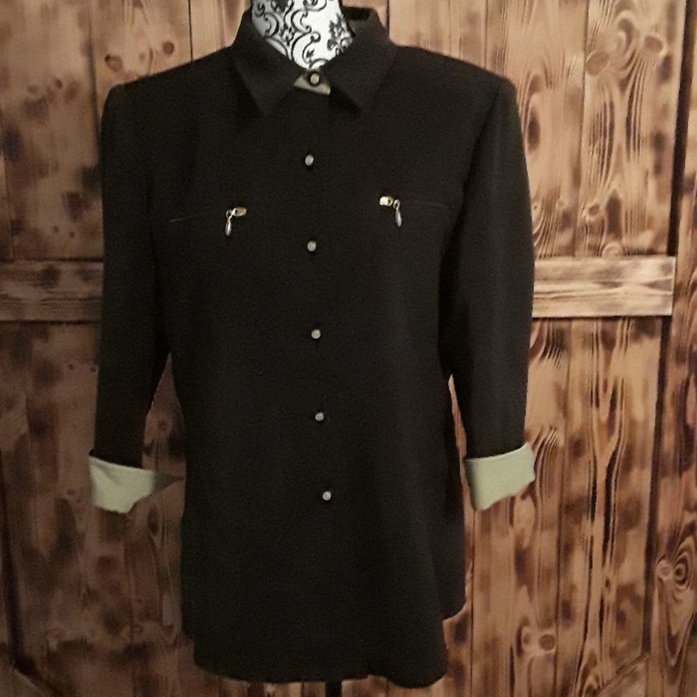 8 for $20 Dressbarn Size 10 Green Blazer